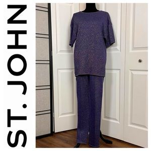 St. John Purple Pantsuit